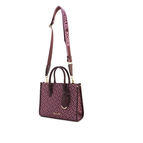 Michael Kors Mirella Burgundy Tote Bag - Picture 2 of 3